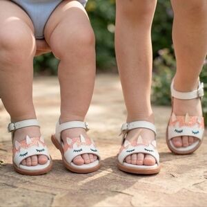 Two Pretty Handcrafted Leather Unicorn Sandals